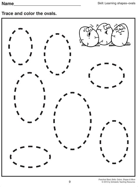 Kindergarten And Preschool Shapes Worksheets Oval Preschool Worksheets - Oval Preschool Worksheets