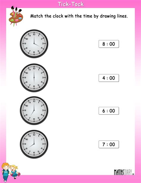 Kindergarten Clock Worksheets Time Clock Matching Digital And Kindergarten Clock Worksheets - Kindergarten Clock Worksheets