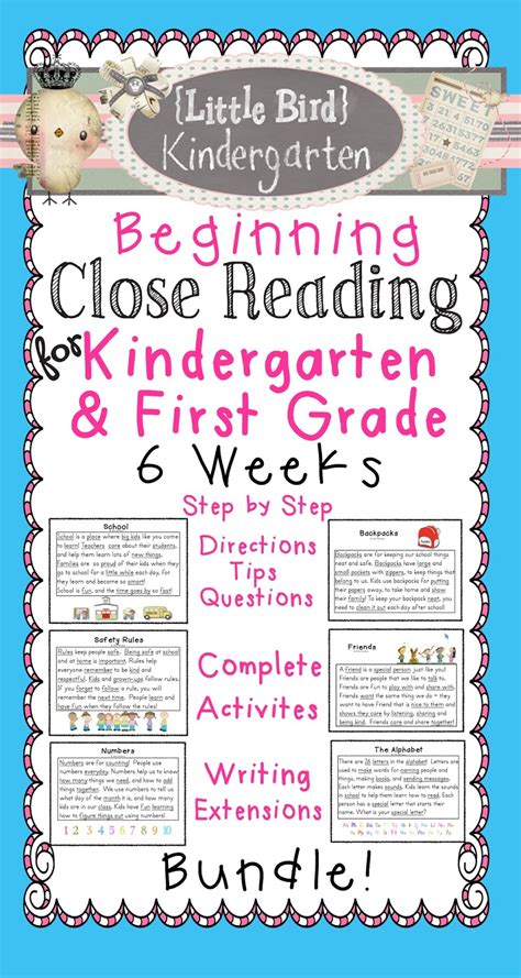  Kindergarten Close Reading - Kindergarten Close Reading