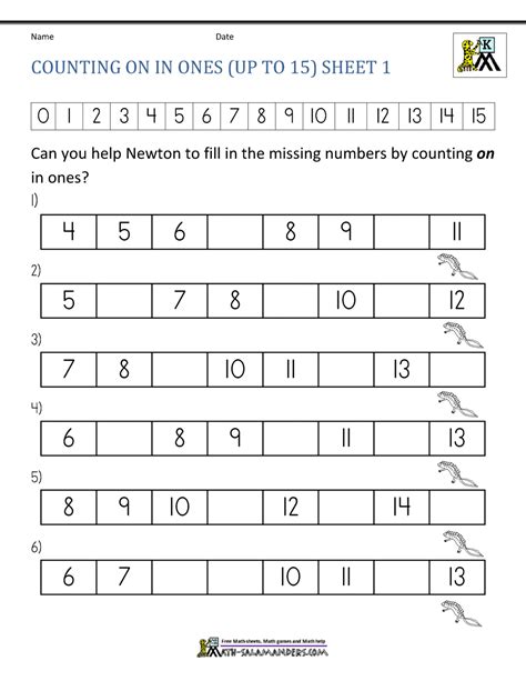 Kindergarten Counting Worksheet Sequencing To 15 Kindergarten Sequencing Worksheet - Kindergarten Sequencing Worksheet