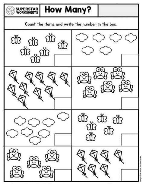 Kindergarten Counting Worksheets Superstar Worksheets Kindergarten Counting Worksheet - Kindergarten Counting Worksheet