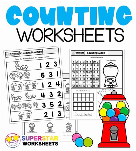 Kindergarten Counting Worksheets Superstar Worksheets Worksheet Number For Kindergarten - Worksheet Number For Kindergarten