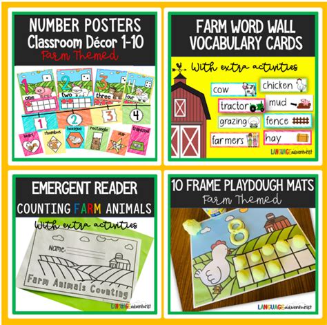 Kindergarten Farm Unit Activities Language Adventurist Kindergarten Farm Activities - Kindergarten Farm Activities