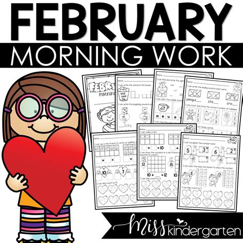 Kindergarten February Morning Work Bundle Teacher Made Twinkl Kindergarten Morning Work - Kindergarten Morning Work