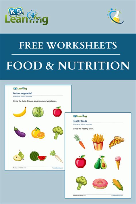 Kindergarten Food And Nutrition Worksheets K5 Learning Food Worksheets For Kindergarten - Food Worksheets For Kindergarten
