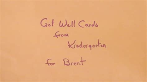 Kindergarten Get Well Cards Brent Logan Kindergarten Card - Kindergarten Card