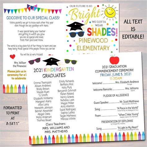 kindergarten graduation program