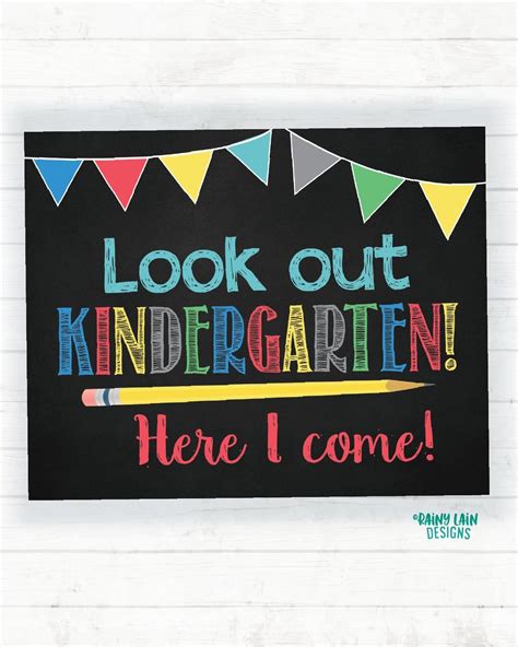 Kindergarten Here I Come 8211 Pa Promise For Kindergarten Here I Come Sign - Kindergarten Here I Come Sign