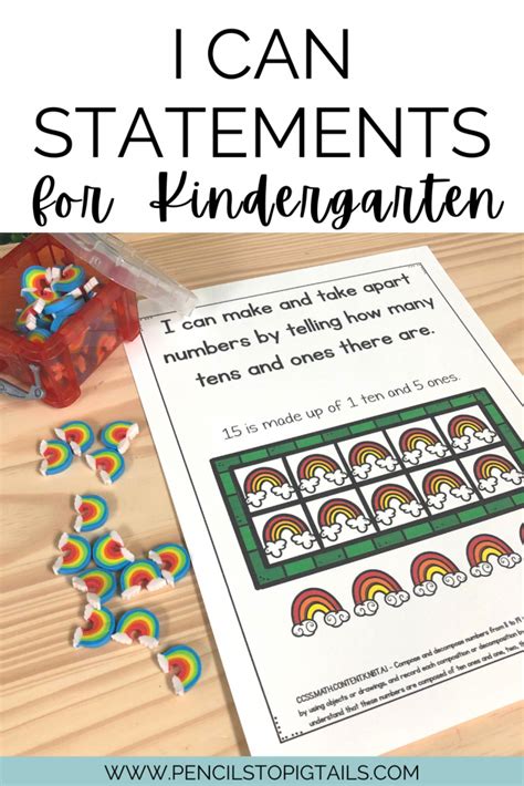 Kindergarten I Can Statements Pencils To Pigtails Kindergarten I Can Statements Math - Kindergarten I Can Statements Math