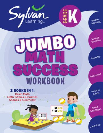 Kindergarten Jumbo Math Success Workbook 3 Books In Sylvan Learning Math - Sylvan Learning Math