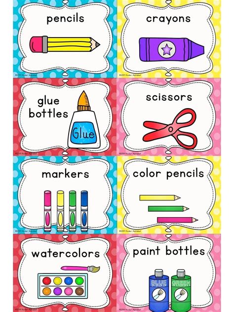 Kindergarten Labels For The Classroom Amp Supplies Leelee Kindergarten Labels - Kindergarten Labels