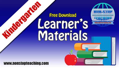 Kindergarten Learneru0027s Materials Non Stop Teaching Kindergarten Materials - Kindergarten Materials