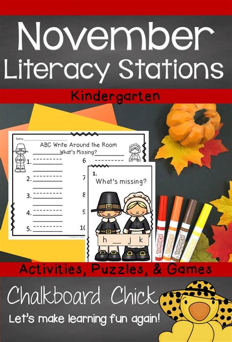Kindergarten Literacy By Design   November Literacy Centers For Kindergarten Katie Roltgen - Kindergarten Literacy By Design
