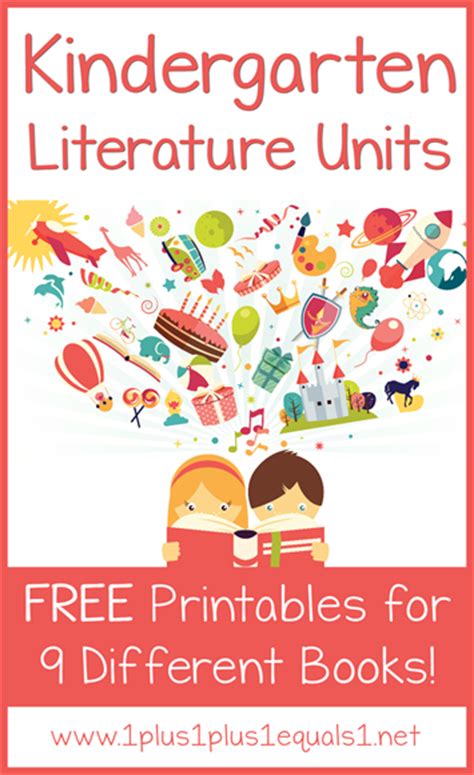Kindergarten Literature Units Free Printables 1 1 1 Kindergarten Literature - Kindergarten Literature
