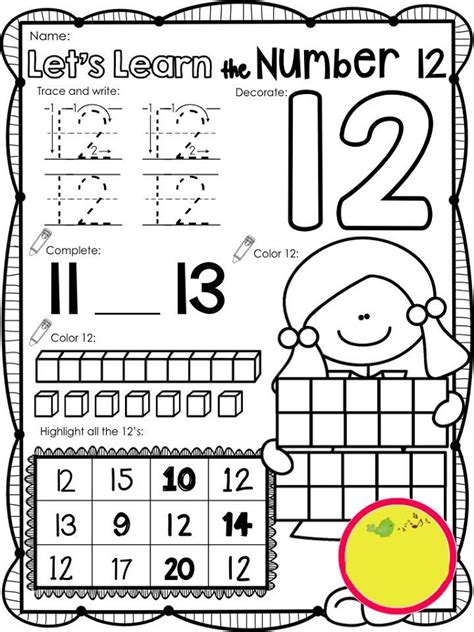 Kindergarten Math Worksheet Number 12   Kindergarten Maths All About The Number 12 Home - Kindergarten Math Worksheet Number 12