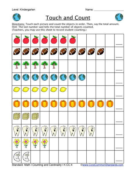 Kindergarten Math Worksheets For Common Core By Intentional Kindergarten 1 40 Worksheet - Kindergarten 1-40 Worksheet