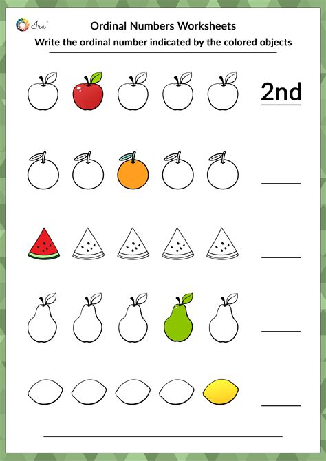 Kindergarten Maths Ordinal Numbers Preschool Ordinal Numbers For Preschool - Ordinal Numbers For Preschool