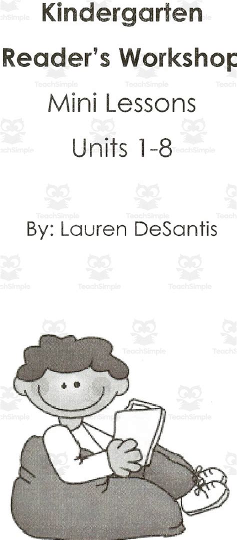 Kindergarten Mini Lessons For Readers Workshop