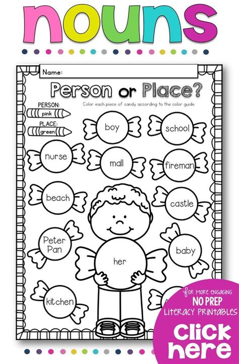 Kindergarten Nouns List 1 Nouns Worksheets Nouns Kindergarten - Nouns Kindergarten