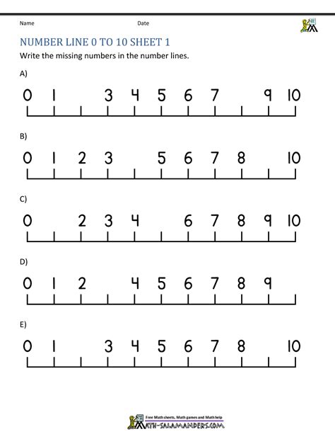 Kindergarten Number Line Activities   Counting Amp Number Lines Worksheets K5 Learning - Kindergarten Number Line Activities
