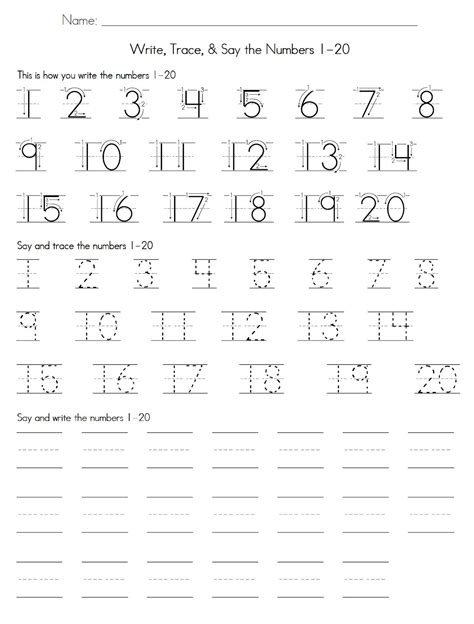 Kindergarten Number Worksheets 1 20   Writing Numbers 1 20 Worksheets And Mini Books - Kindergarten Number Worksheets 1 20