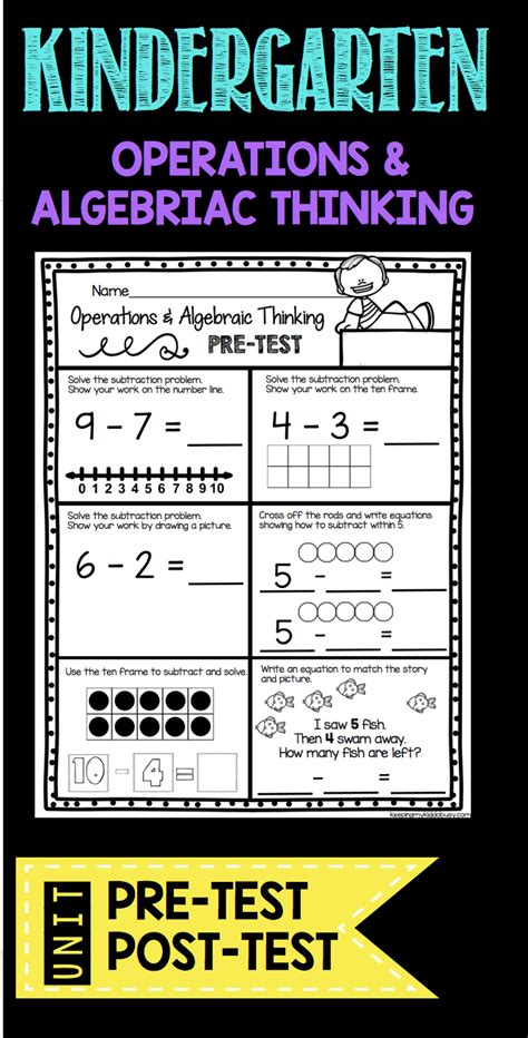 Kindergarten Operations And Algebraic Thinking Assessment Twinkl Number Operation Worksheet For Kindergarten - Number Operation Worksheet For Kindergarten