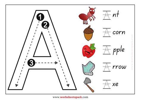 Kindergarten Printable Large Tracing Letters