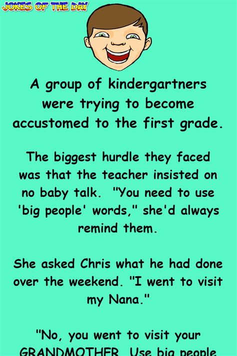 Kindergarten Pun Gents Daily Jokes One Liners Groaners Kindergarten Puns - Kindergarten Puns