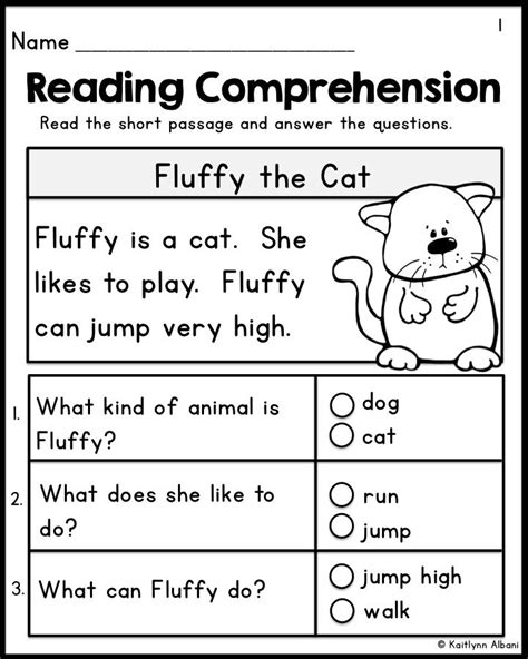 Kindergarten Reading Comprehension