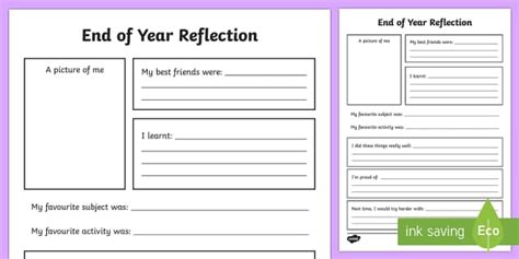 Kindergarten Reflection Worksheet Twinkl Teacher Made Kindergarten Reflection Sheet - Kindergarten Reflection Sheet