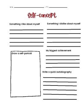 Kindergarten Self Concept Worksheet   Quiz Amp Worksheet Self Concept Amp Early Childhood - Kindergarten Self Concept Worksheet