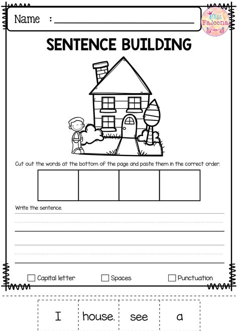 Kindergarten Sentence Building Worksheets Free Download Kindergarten Sentence Worksheets - Kindergarten Sentence Worksheets