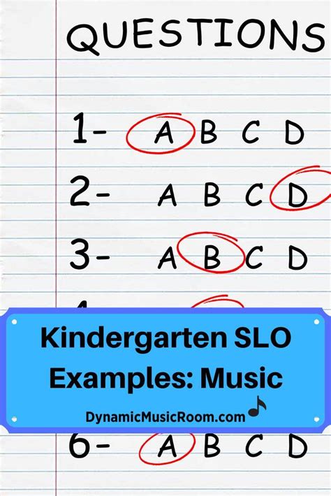 Kindergarten Slo Samples