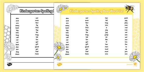 Kindergarten Spelling Bee