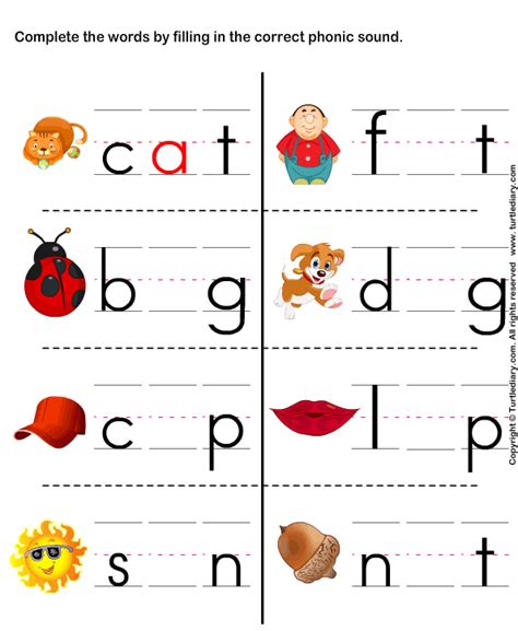 Kindergarten Spelling Worksheets Turtle Diary Spelling Worksheets For Kindergarten - Spelling Worksheets For Kindergarten