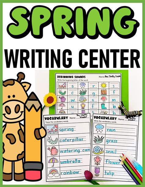 Kindergarten Spring Writing Centers And Sentence Building Spring Writing For Kindergarten - Spring Writing For Kindergarten