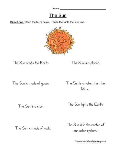 Kindergarten Sun Questions For Tests And Worksheets Sun Worksheets For Kindergarten - Sun Worksheets For Kindergarten