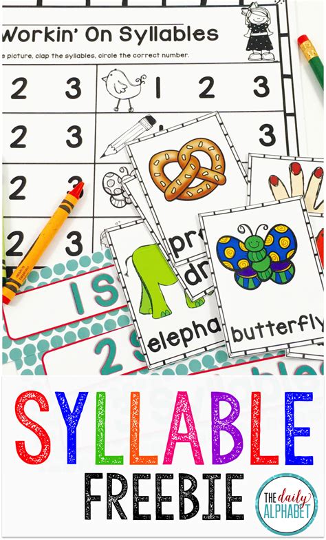 Kindergarten Syllable Center Ideas Syllable Kindergarten - Syllable Kindergarten