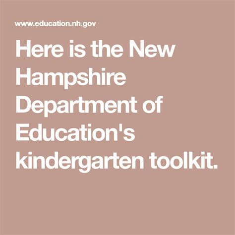 Kindergarten Tool Kit Department Of Education Kindergarten Teaching Tools - Kindergarten Teaching Tools