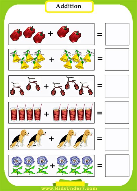 Kindergarten Visual Addition Worksheets Education Com Simple Addition Worksheets Kindergarten - Simple Addition Worksheets Kindergarten