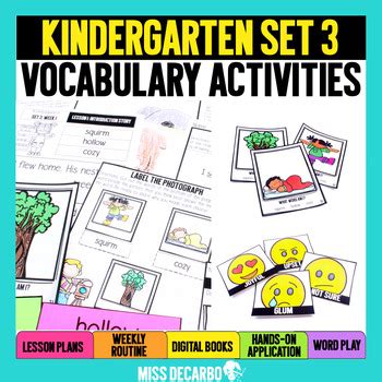 Kindergarten Vocabulary Curriculum Set 3 Miss Decarbo Vocabulary Lessons For Kindergarten - Vocabulary Lessons For Kindergarten