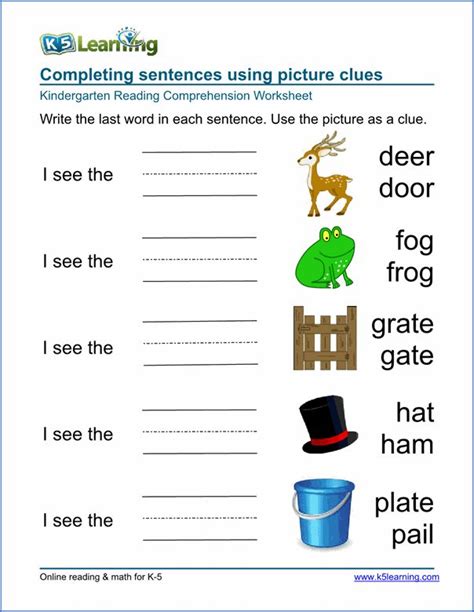 Kindergarten Vocabulary Worksheets K5 Learning Pre Kindergarten Spelling Words - Pre Kindergarten Spelling Words