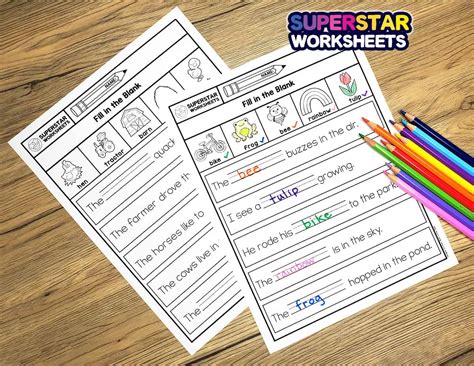 Kindergarten Word Bank Writing Worksheets Fill In The Blanks For Kindergarten - Fill In The Blanks For Kindergarten