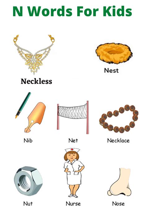 Kindergarten Words And Start With N You Go Preschool Words That Start With N - Preschool Words That Start With N