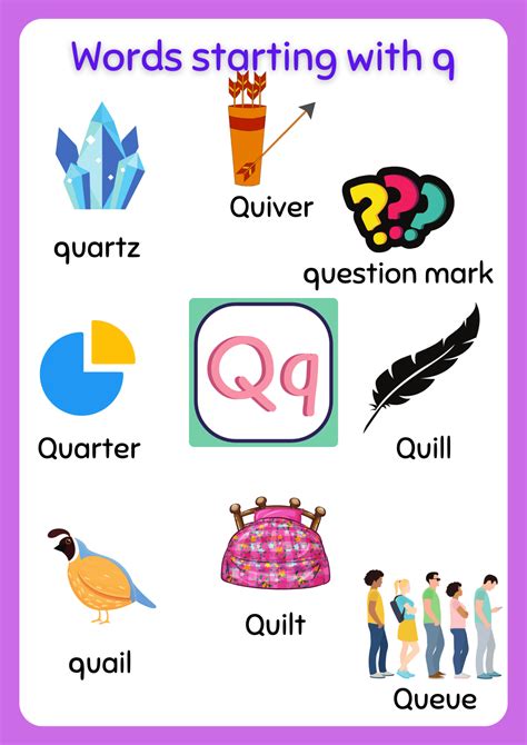 Kindergarten Words And Start With Q You Go Kindergarten Words That Begin With Q - Kindergarten Words That Begin With Q