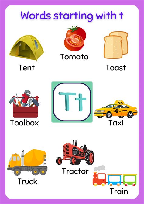 Kindergarten Words And Start With T You Go Preschool Words That Start With T - Preschool Words That Start With T