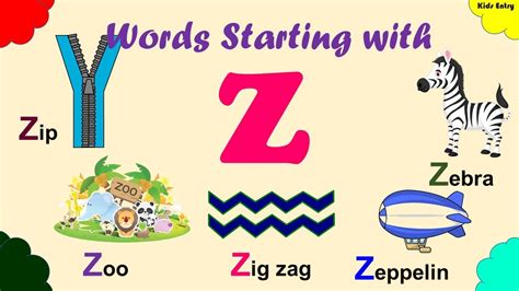 Kindergarten Words And Start With Z You Go Preschool Words That Start With Z - Preschool Words That Start With Z