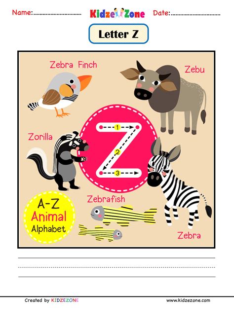 Kindergarten Words That Start With Z   Z Words For Kids List Of Words That - Kindergarten Words That Start With Z