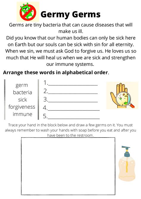 Kindergarten Worksheet About Germs Teaching Resources Tpt Germs Worksheet Preschool - Germs Worksheet Preschool