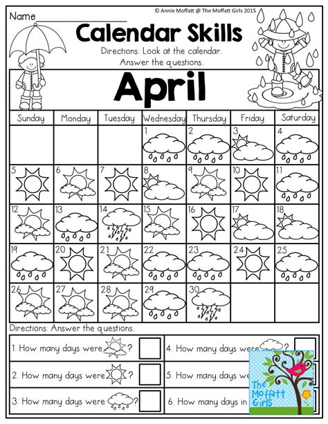 Kindergarten Worksheet In April   April No Prep Math And Literacy Worksheets For - Kindergarten Worksheet In April